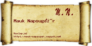 Mauk Napsugár névjegykártya